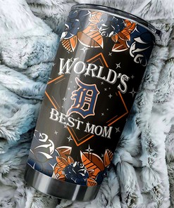 Detroit Tigers MLB Tumbler for World's Best Mom with Personalized Touch and MLB Logo