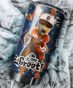 Detroit Tigers MLB Tumbler with Marvel's "I Am Groot" Personalization