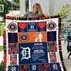 Detroit Tigers Quilt Blanket For Father-Son Bonding
