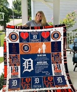 Detroit Tigers Quilt Blanket For Father-Son Bonding