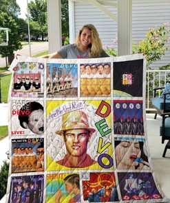 Devo Albums Great3 Quilt Blanket - Stay Cozy With Devo's Best Albums On This Soft Quilt Blanket