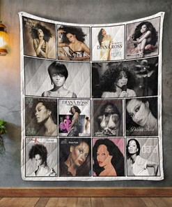 Diana Ross Albums Co Poster Quilt Blanket for Fans of the Singer