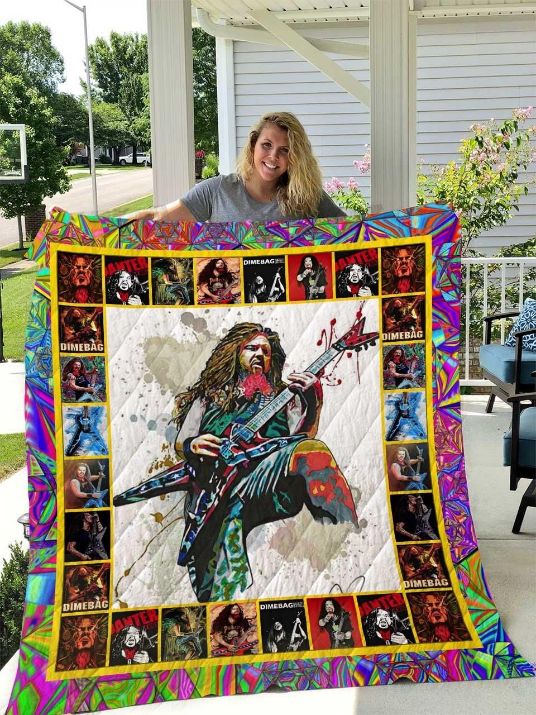 Dimebag Darrell All Season Plus Size Quilt Bedding Set for Heavy Metal Fans