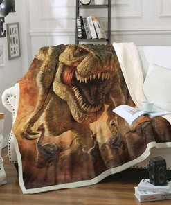 Dinosaur Inspired Premium Comfy Sofa Throw Blanket - Great Gift for Any Fan