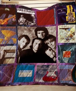 Dire Straits Band Quilt Blanket for Vintage Music Fans