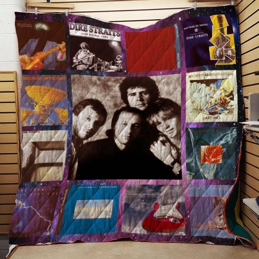 Dire Straits Band Quilt Blanket for Vintage Music Fans