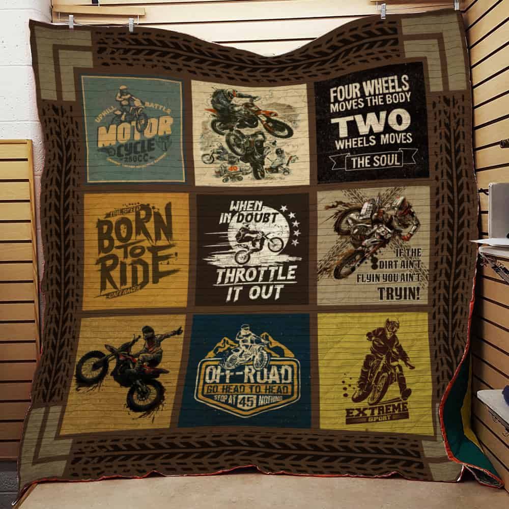 Dirt Bike Quilt Bedding Set - Perfect for Extreme Sport Lovers