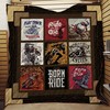 Dirt Bike Ride til You Die Quilt Blanket - Cool and Trendy Sofa Throw Blanket for Dirt Bike Enthusiasts