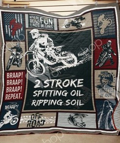 Dirt Bike Two Stroke Spitting Oil Quilt Set for Boys
