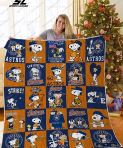 Disney Houston Astros Snoopy Quilt Bedding Set