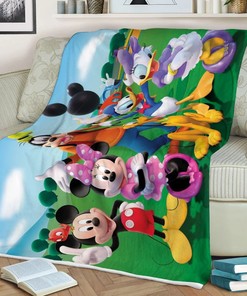 Disney Mickey Mouse All Characters Gift For Fan, Disney All Characters Mickey Quilt Bedding Set for Fans