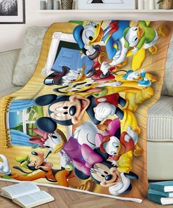 Disney Mickey Mouse All Characters Gift For Fan, Disney All Characters Mickey Quilt set