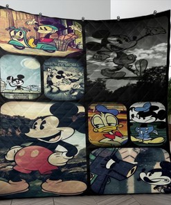 Disney Mickey Mouse Gift For Fan, Funny Mickey Mouse And Friends Quilt Blanket