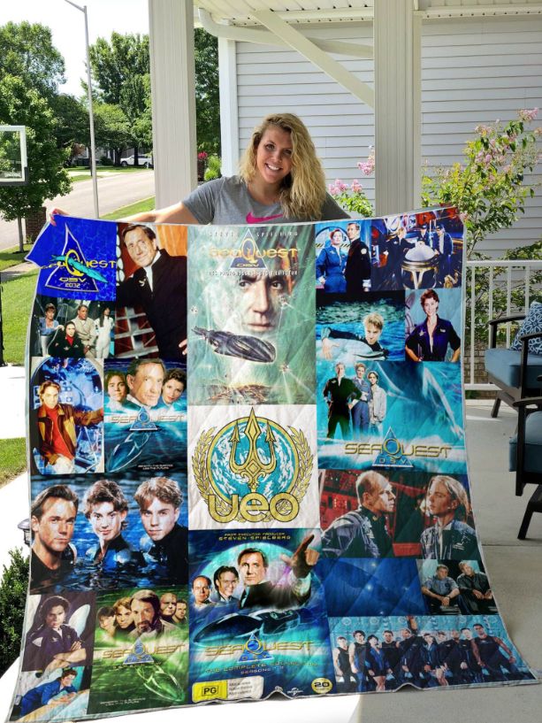 Dive into the deep blue with this Seaquest DSV inspired quilt blanket