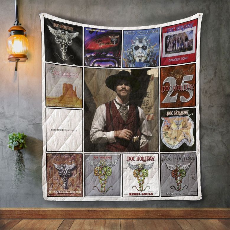 Doc Holliday Western Quilt Blanket - Best Gift for Western Enthusiasts