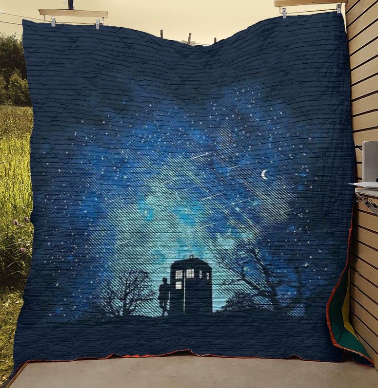 Doctor Who Police Public Call Box The Tardis Quilt Bedding Set for Sci-Fi Fans