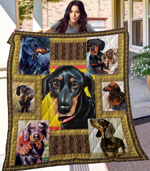 Dog Breed Dachshund Quilt Bedding Set for Pet Lovers