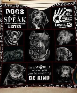 Dog Do Speaks Quilt Blanket - This fun and quirky quilt blanket is a must-have for dog lovers.