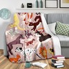 Dogs Lover Fleece Blanket Gift for Fan, Premium Comfy Sofa Throw Blanket