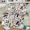 Doodle All Anime Japanese Fleece Blanket - A Perfect Gift for Anime Fans.