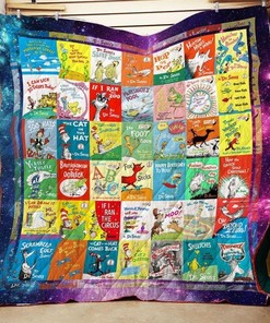 Dr. Seuss Books Quilt Bedding Set - Add some childhood nostalgia with this Dr. Seuss Books quilt bedding set