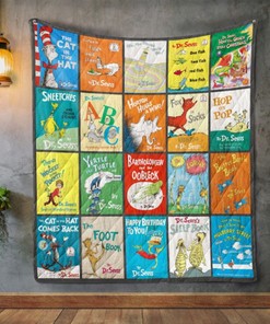 Dr. Seuss Books Quilt Bedding Set for Children's Book Fans