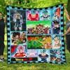 Dragon Ball Z Anime Quilt Blanket For Fan with Quotes for Boys