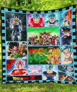 Dragon Ball Z Anime Quilt Blanket For Fan with Quotes for Boys