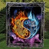 Dragon Tiger Yin Yang Quilt Bedding Set for Eastern-Themed Homes