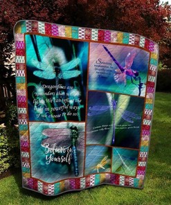 Dragonflies Quilt Blanket - Beautiful Design with a Sentimental Message