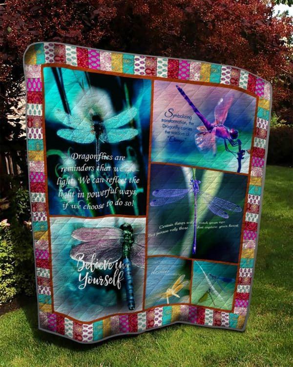 Dragonflies Quilt Blanket - Beautiful Design with a Sentimental Message