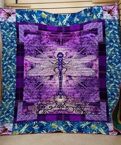 Dragonfly Floral Quilt Bedding Set