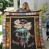 Dragonfly Hippie Dreamcatcher Hippie Quilt Bedding Set Vintage