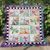 Dragonfly Picture Collection Quilt Bedding Set