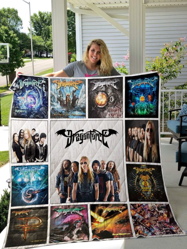 Dragonforce Band Albums Collection Quilt Blanket, Ideal for Power Metal Fans