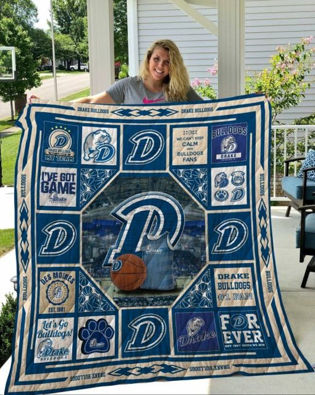 Drake Bulldogs Ncaa Quilt Bedding Set for Teens