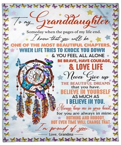 Dream Catcher Butterfly To My Granddaughter Bed Set for Girls