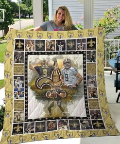 Drew Brees New Orleans Saints Quilt Blanket - Ideal for Sports Fans