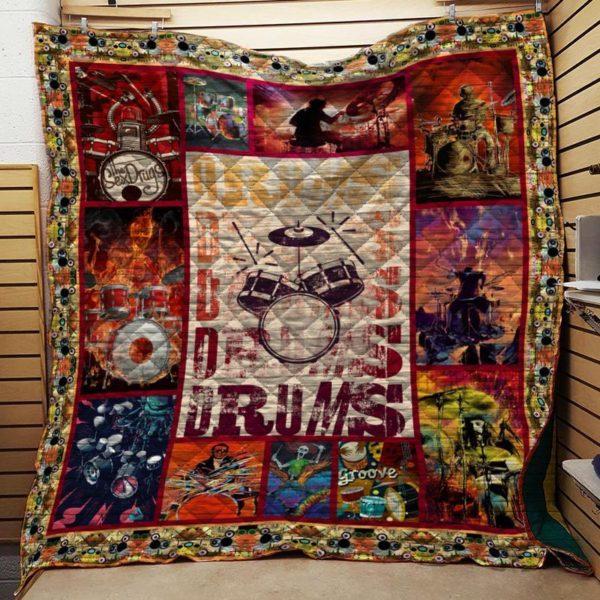 Drummer Music Lover's Quilt Bedding Set