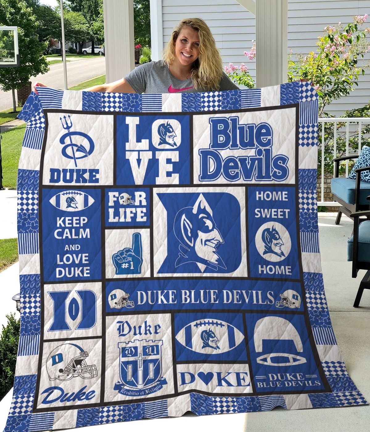 Duke Blue Devils NCAA DePaul Blue Demons Collection Collected Bedding Set for Teens