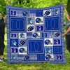 Duke Depaul Blue Demons Ncaa Quilt Bedding Set