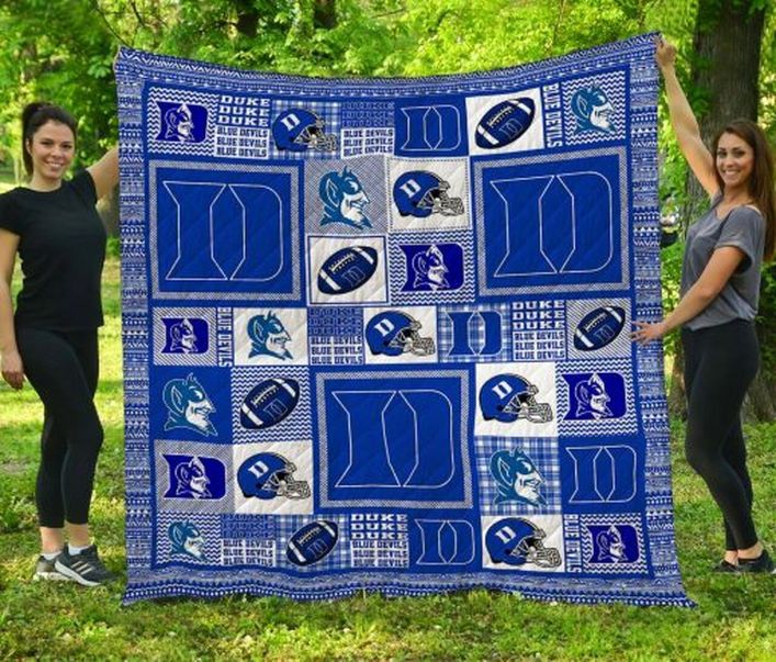 Duke Depaul Blue Demons Ncaa Quilt Bedding Set