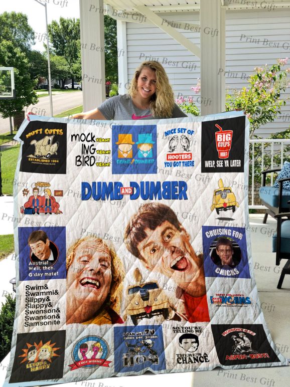 Dumb And Dumber Poster Quilt Blanket - Hilarious and Comfortable Addition to Bedding Set