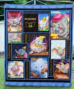 Dumbo Blue Fabric Quilt Bedding Set - Ideal for Disney Fans