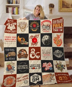 Dungeons And Dragons D&D Game Vintage Quilt Bed Set for Boys Ver4