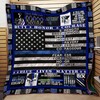 Duty Honor Courage Blue Lives Matter Quilt Bedding Set for Patriotic Individuals and First Responders