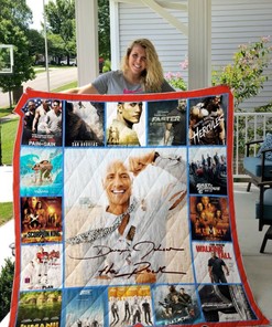 Dwayne Johnson The Rock Film Collection Quilt Bedding Set for Movie Lovers