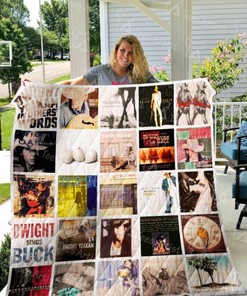 Dwight Yoakam Aesthetic Quilt Blanket Perfect for Country Music Lovers