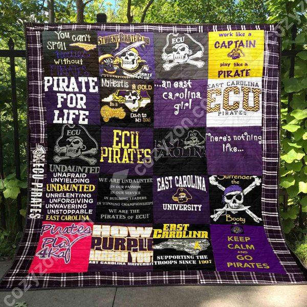ECU Pirates Blankets Fan Inspired Quilt Bedding Set