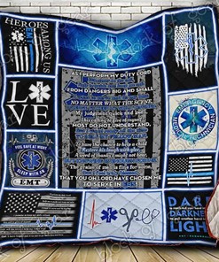 EMT Prayer Quilt Blanket - Show Your Love for Emergency Medical Technicians